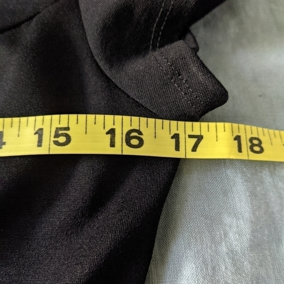 Nwt LBD Black Stretch Ponte Dress with Scallop - Picture 9 of 13